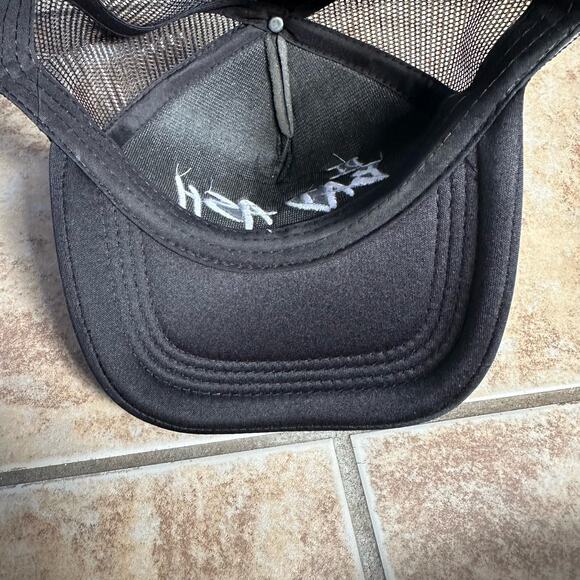 DJ Bad Ash Trucker Hat Baseball Cap Adjustable Black Embroidered - Picture 8 of 9